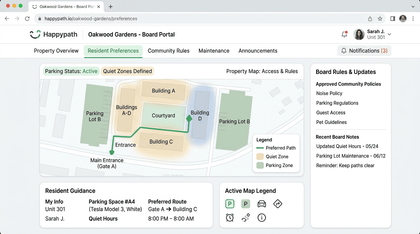 Board portal screenshot